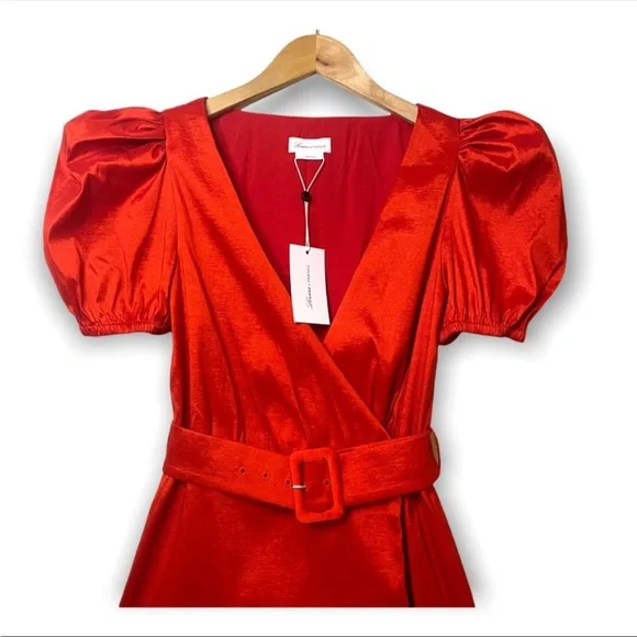 Lovers & Friends Ella Red Wrap Dress - Picture 7 of 11